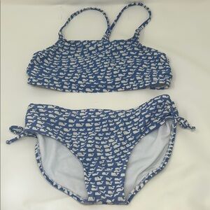Vineyard Vines Blue and White Kids Swim Bikini